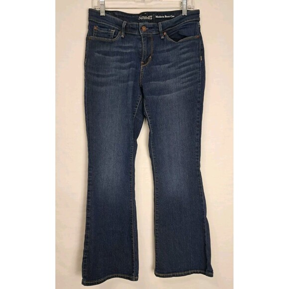 Levi's Womens 30x27 Signature Modern Boot Cut Dark Wash Midrise - Picture 1 of 5